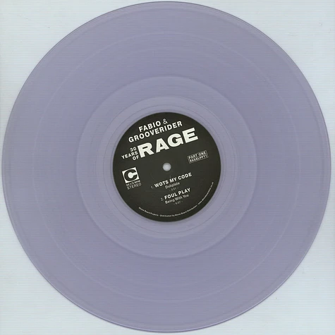 Fabio & Grooverider - 30 Years Of Rage Part 1 Clear Vinyl Edition