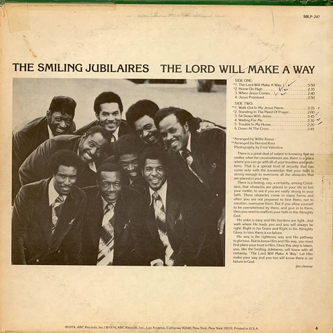 The Smiling Jubilaires - The Lord Will Make A Way