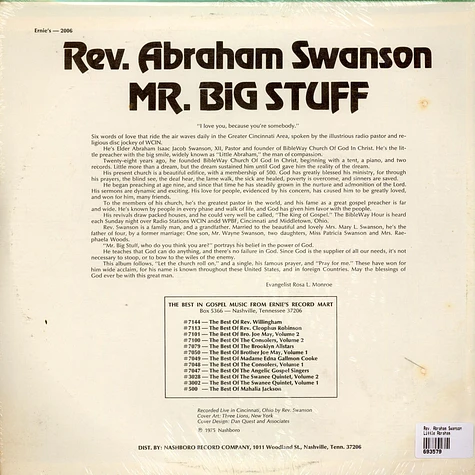 Rev. Abraham Swanson - Little Abraham