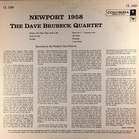 The Dave Brubeck Quartet - Newport 1958