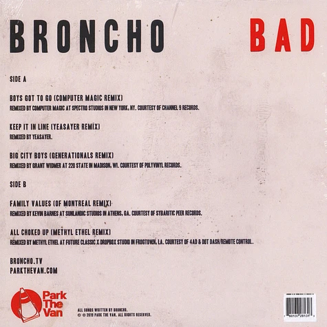 Broncho - Bad Black Friday Record Store Day 2019 Edition