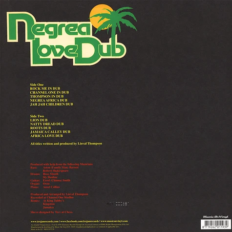 Linval Thompson - Negrea Love Dub Colored Vinyl Edition