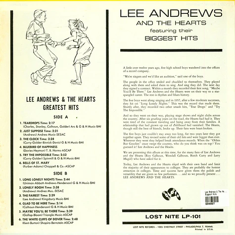 Lee Andrews & The Hearts - Biggest Hits