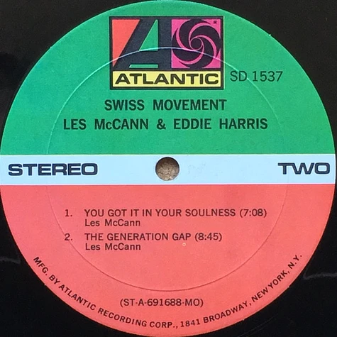 Les McCann & Eddie Harris - Swiss Movement