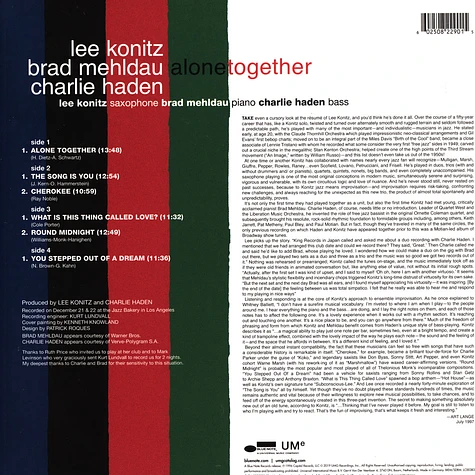 Lee Konitz - Alone Together