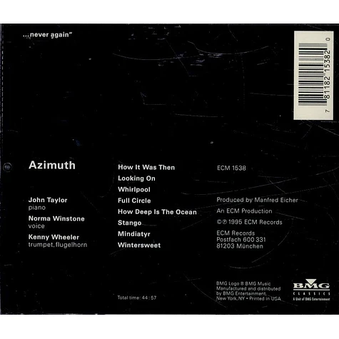 Azimuth - "How It Was Then ... Never Again"