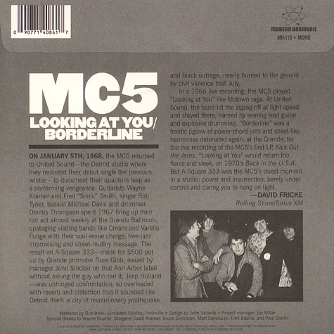 MC5 - Looking At You / Borderline White Vinyl Edition