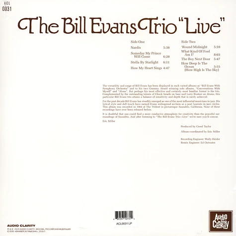 Bill Evans Trio - Live