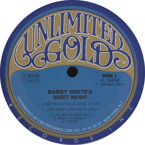 Barry White - Barry White's Sheet Music