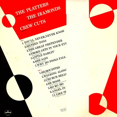 The Platters / The Diamonds / The Crew Cuts - Doo-Wop Golden Vocal Group