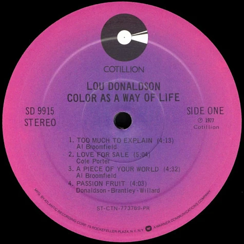 Lou Donaldson - Color As A Way Of Life