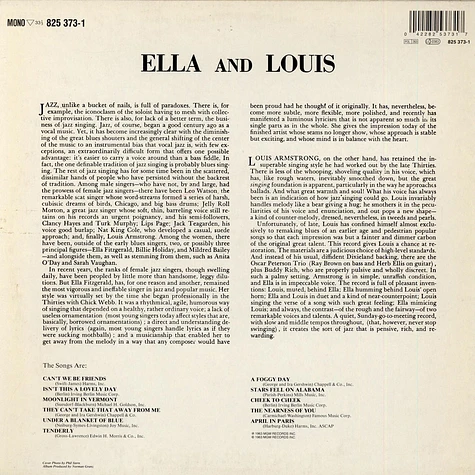 Ella Fitzgerald & Louis Armstrong - Ella And Louis