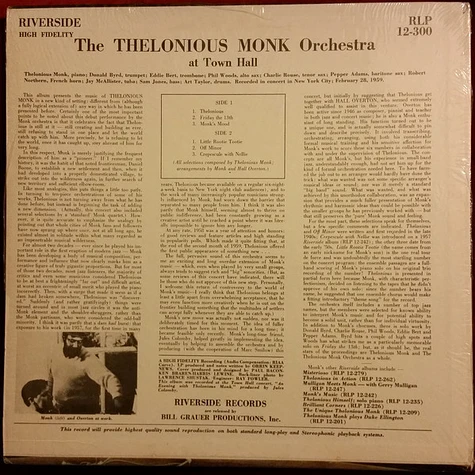 The Thelonious Monk Orchestra - At Town Hall