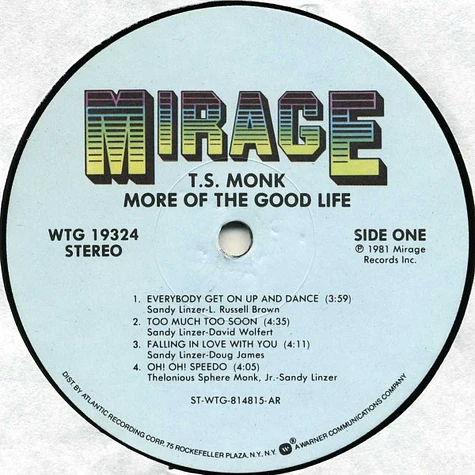 T.S. Monk - More Of The Good Life