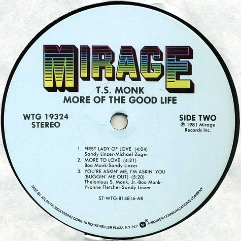 T.S. Monk - More Of The Good Life