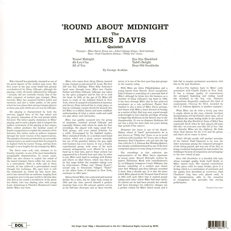 Miles Davis - Round About Midnight Blue Vinyl Edition