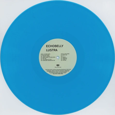 Echobelly - Lustra Limited Numbered Vinyl Turquoise Edition