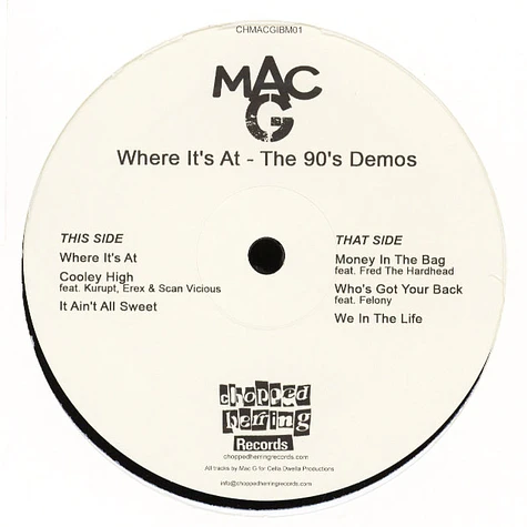 Mac G - Where It's At - The 90's Demos