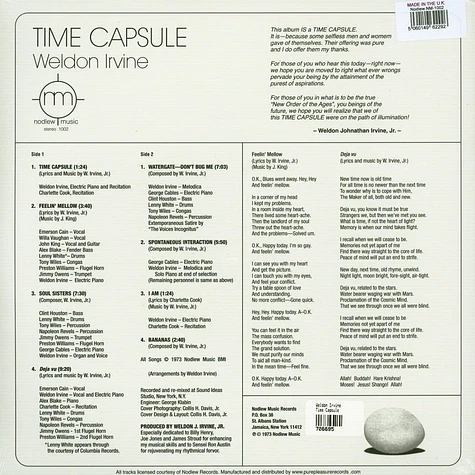 Weldon Irvine - Time Capsule