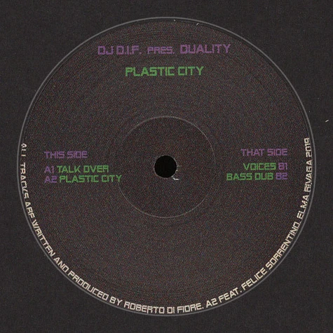 DJ D.I.F - Presents Duality - Plastic City EP