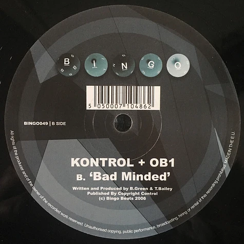 DJ Kontrol + OB1 - Can't Have You / Bad Minded