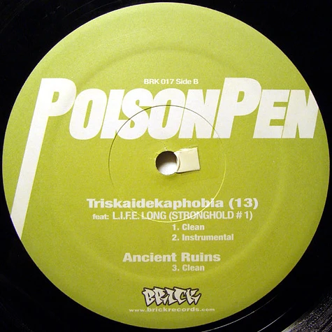 Poison Pen - Top Of The Food Chain / Triskaidekaphobia / Ancient Ruins