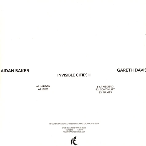 Aidan Baker & Gareth Davis - Invisible Cities II