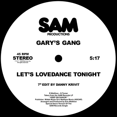 Gary's Gang & Convertion - Let's Lovedance Tonight / Let's Do It (Danny Krivit Edits)