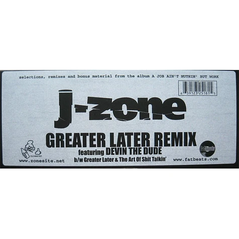 J-Zone Featuring Devin The Dude - Greater Later Remix