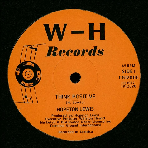 Hopeton Lewis - Think Positive / Story Book Children