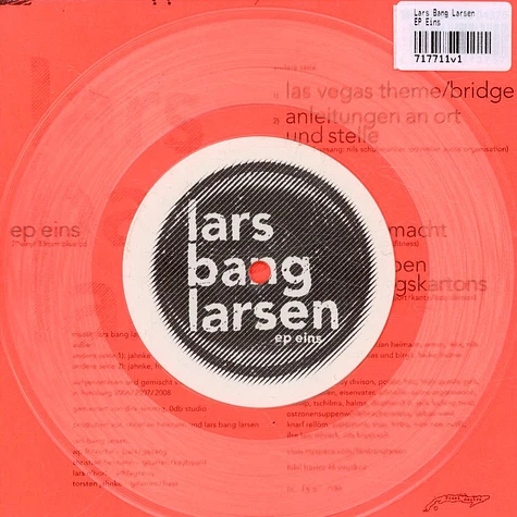Lars Bang Larsen - EP Eins