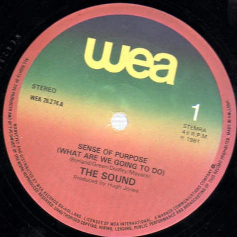 The Sound - Sense Of Purpose (What Are We Going To Do)