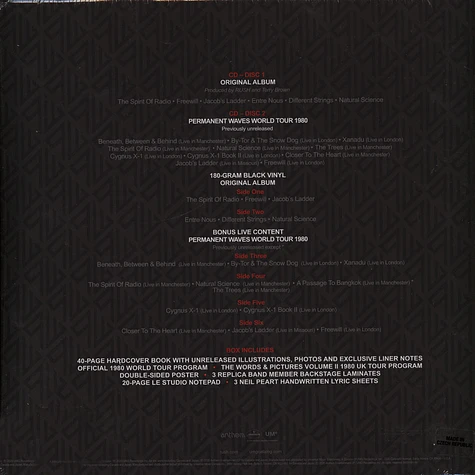 Rush - Permanent Waves (40th Anniversary) - CD 