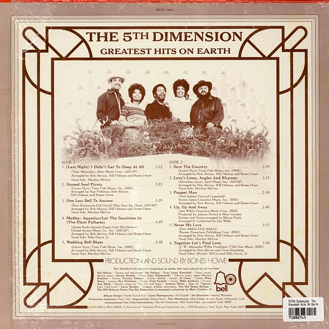 The Fifth Dimension - Greatest Hits On Earth