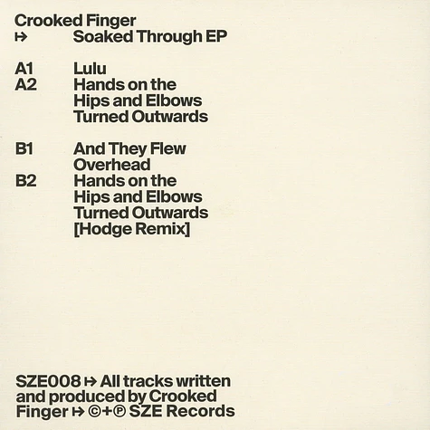 Crooked Finger - Soaked Through Ep Hodge Remix