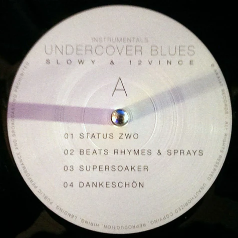 Slowy & 12Vince - Undercover Blues Instrumentals