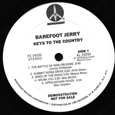 Barefoot Jerry - Keys To The Country