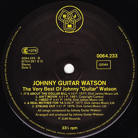 Johnny Guitar Watson - The Very Best Of Johnny Guitar Watson