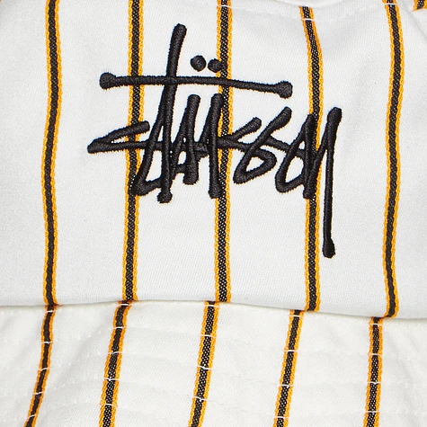 Stüssy - Big Logo Striped Bucket Hat