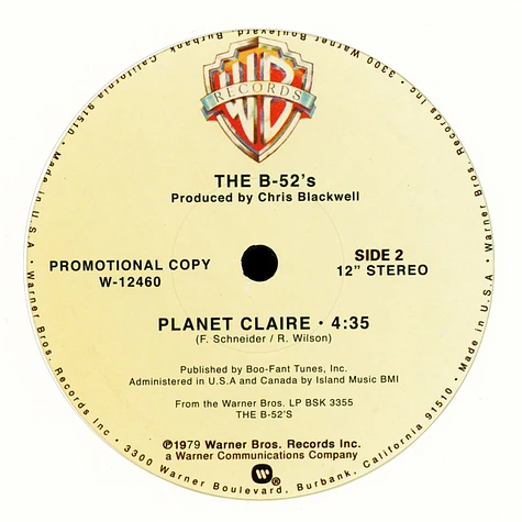The B-52's - Planet Claire / Private Idaho / Give Me Back My Man
