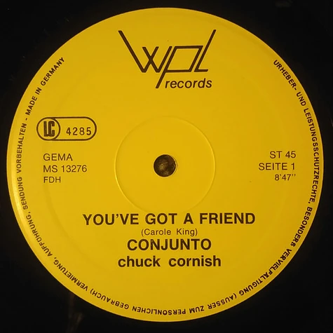 Conjunto Chuck Cornish - You've Got A Friend / Sapatos