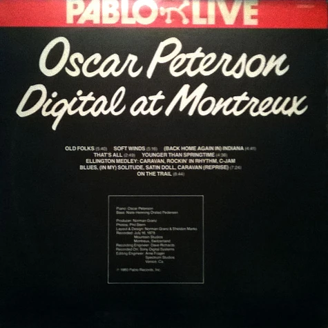 Oscar Peterson - Digital At Montreux