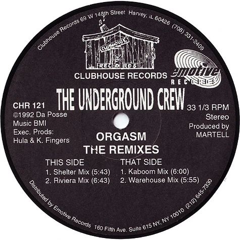 The Underground Crew - Orgasm - The Remixes