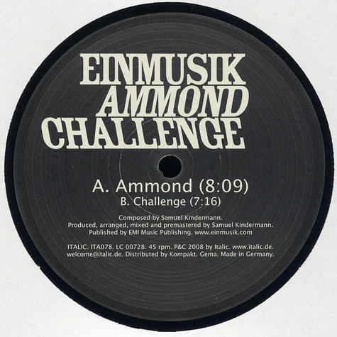 Einmusik - Ammond / Challenge