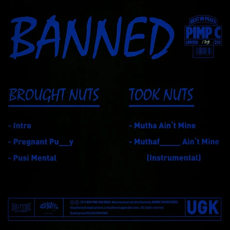 U.G.K Underground Kingz - Banned Black & Blue Edition