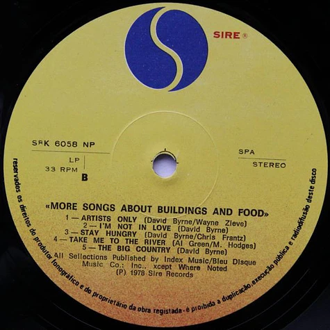 Talking Heads - More Songs About Buildings And Food