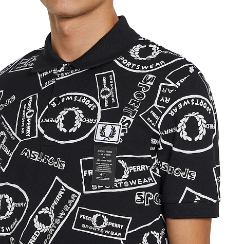 Fred Perry x Art Comes First - Printed Pique Polo Shirt