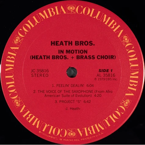 The Heath Brothers Plus Brass Choir Featuring Stanley Cowell - In Motion