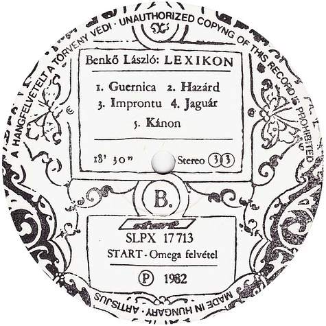 László Benkő - Lexikon