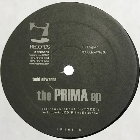 Todd Edwards - The Prima EP